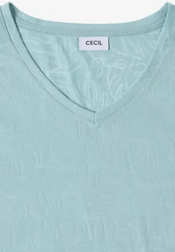 Shirt met ton-sur-ton burn-outpatroon