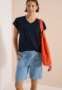 Shirt met ton-sur-ton burn-outpatroon
