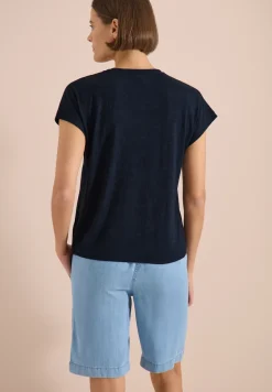 Shirt met ton-sur-ton burn-outpatroon
