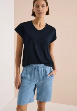 Shirt met ton-sur-ton burn-outpatroon