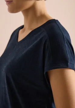 Shirt met ton-sur-ton burn-outpatroon