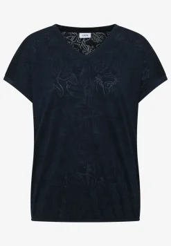 Shirt met ton-sur-ton burn-outpatroon