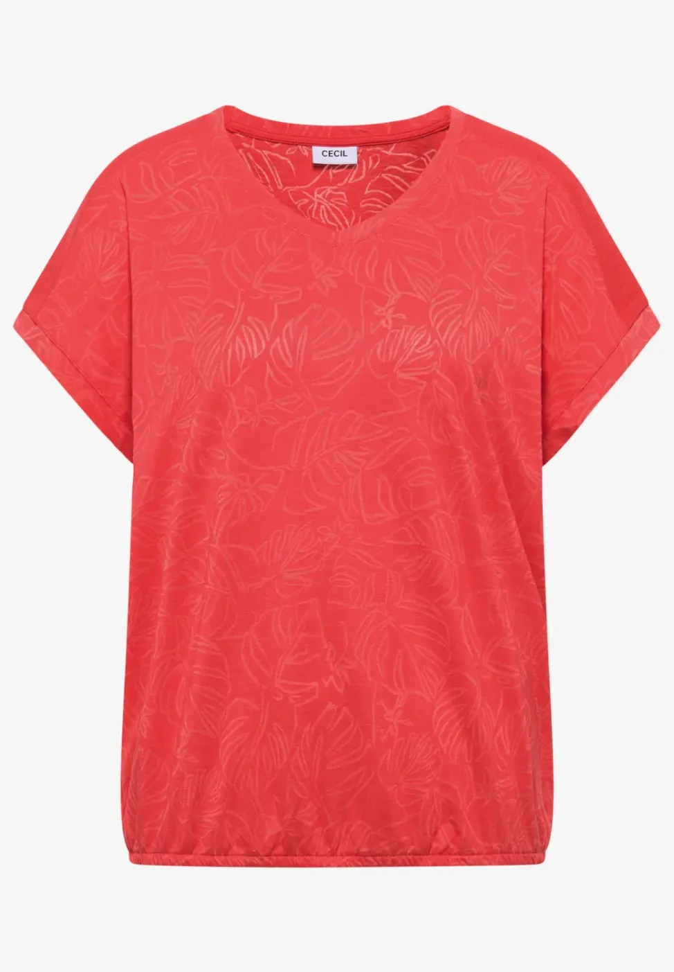 Shirt met ton-sur-ton burn-outpatroon