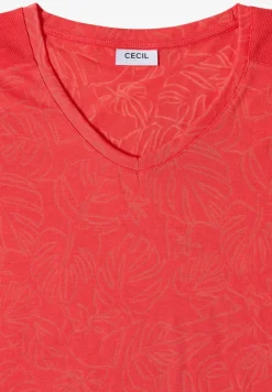 Shirt met ton-sur-ton burn-outpatroon