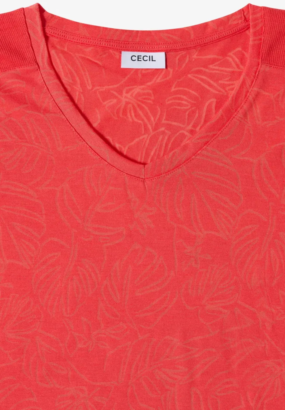 Shirt met ton-sur-ton burn-outpatroon