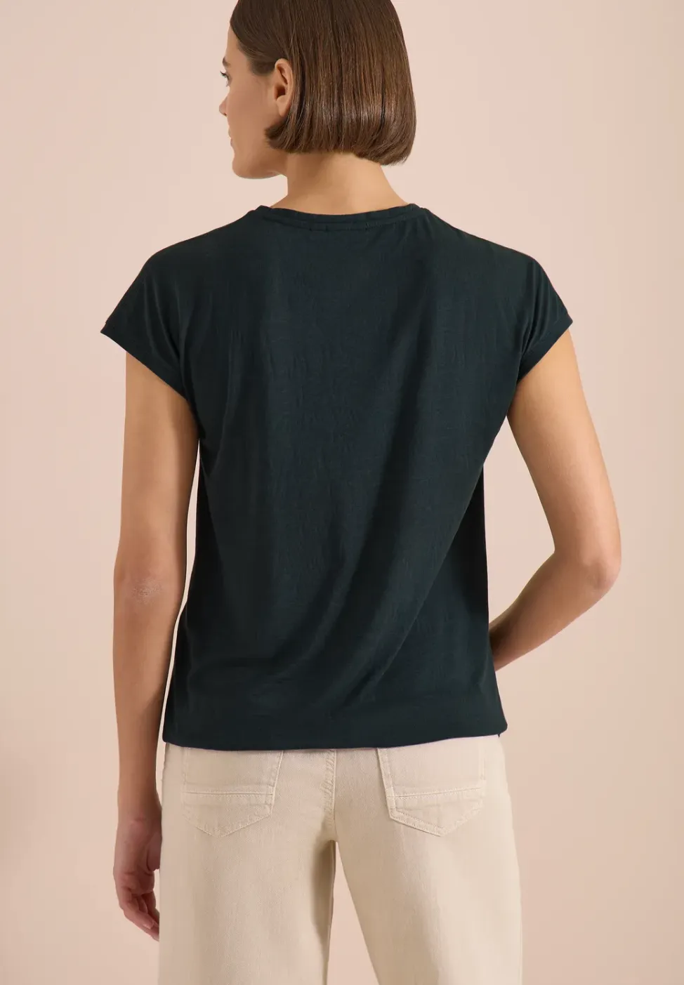 Shirt met ton-sur-ton burn-outpatroon