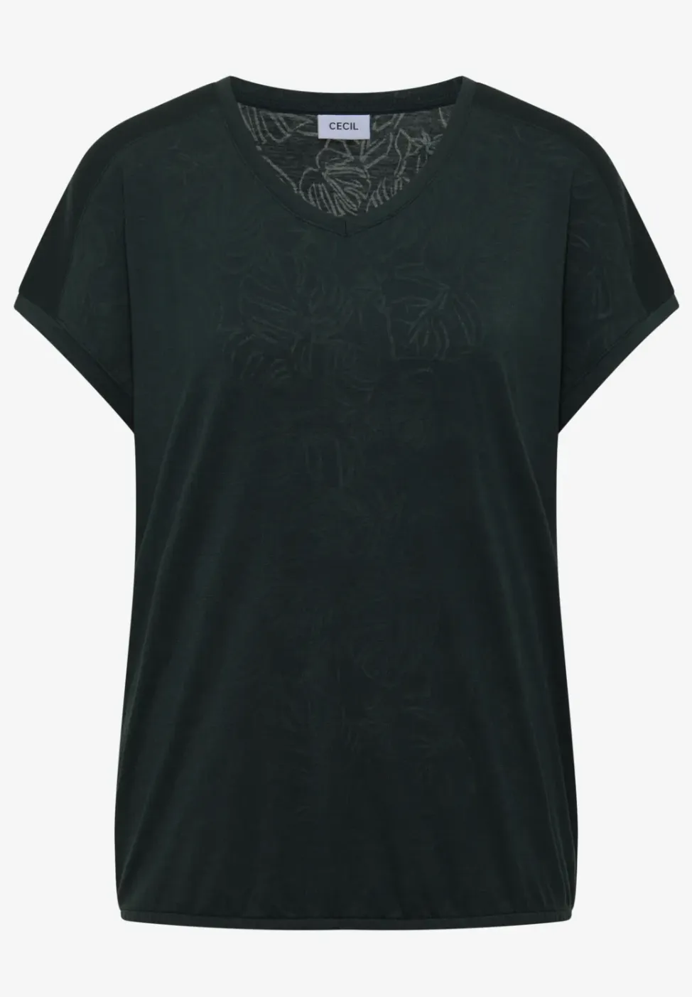 Shirt met ton-sur-ton burn-outpatroon