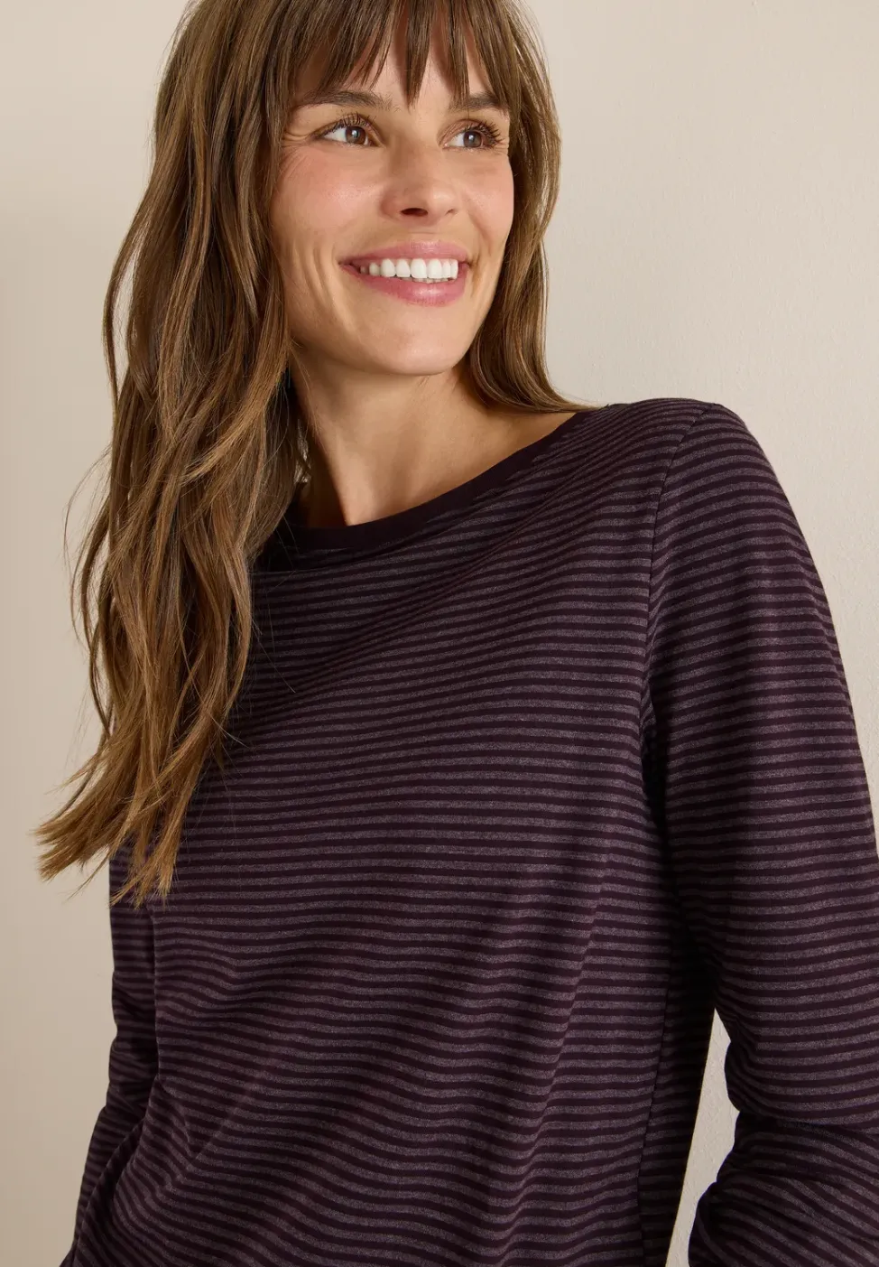 Shirt met ton-sur-ton strepen