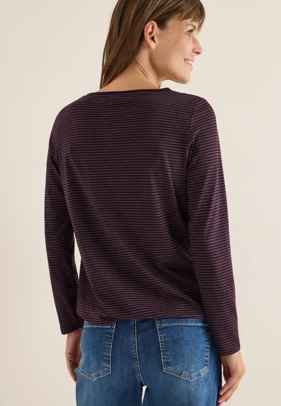 Shirt met ton-sur-ton strepen