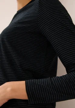 Shirt met ton-sur-ton strepen