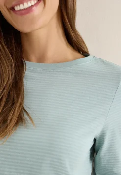 Shirt met ton-sur-ton strepen