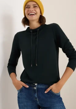 Shirt met trechtervormige hals