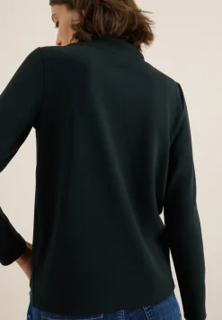 Shirt met trechtervormige hals