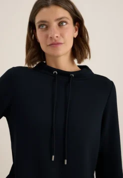 Shirt met trechtervormige hals