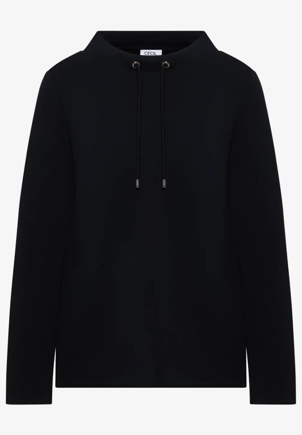 Shirt met trechtervormige hals