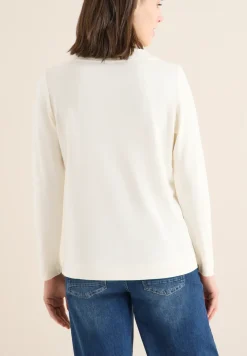 Shirt met trechtervormige hals in effen kleur
