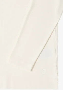 Shirt met trechtervormige hals in effen kleur