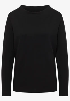 Shirt met trechtervormige hals in effen kleur