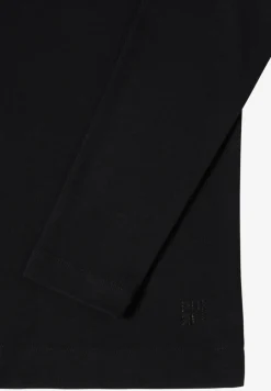 Shirt met trechtervormige hals in effen kleur