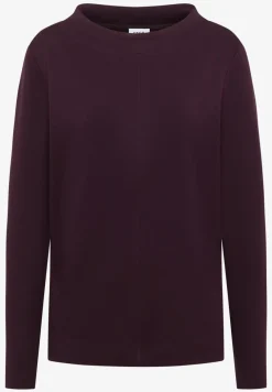 Shirt met trechtervormige hals in effen kleur