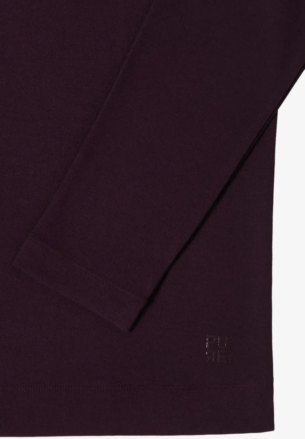 Shirt met trechtervormige hals in effen kleur