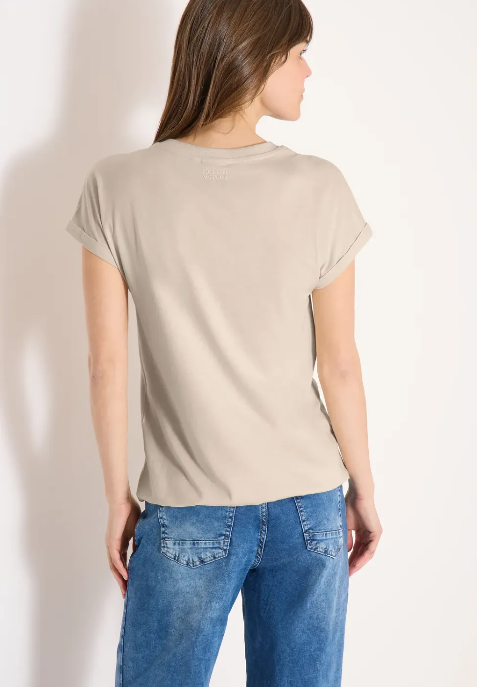Shirt met tuniek en split aan de hals
