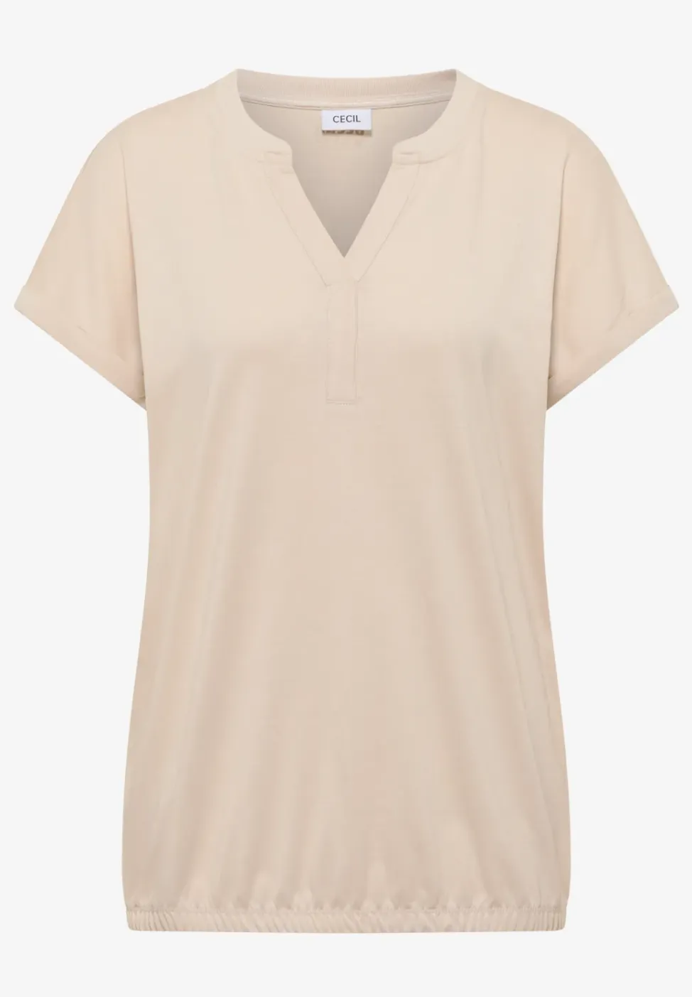Shirt met tuniek en split aan de hals