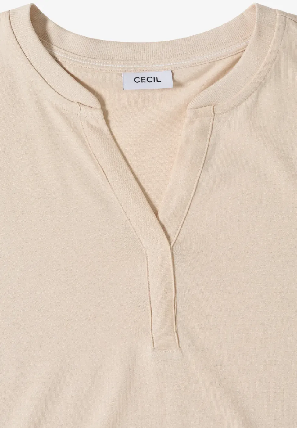 Shirt met tuniek en split aan de hals