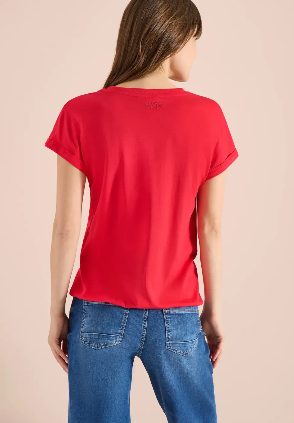 Shirt met tuniek en split aan de hals