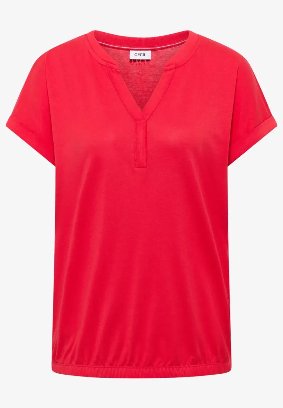 Shirt met tuniek en split aan de hals