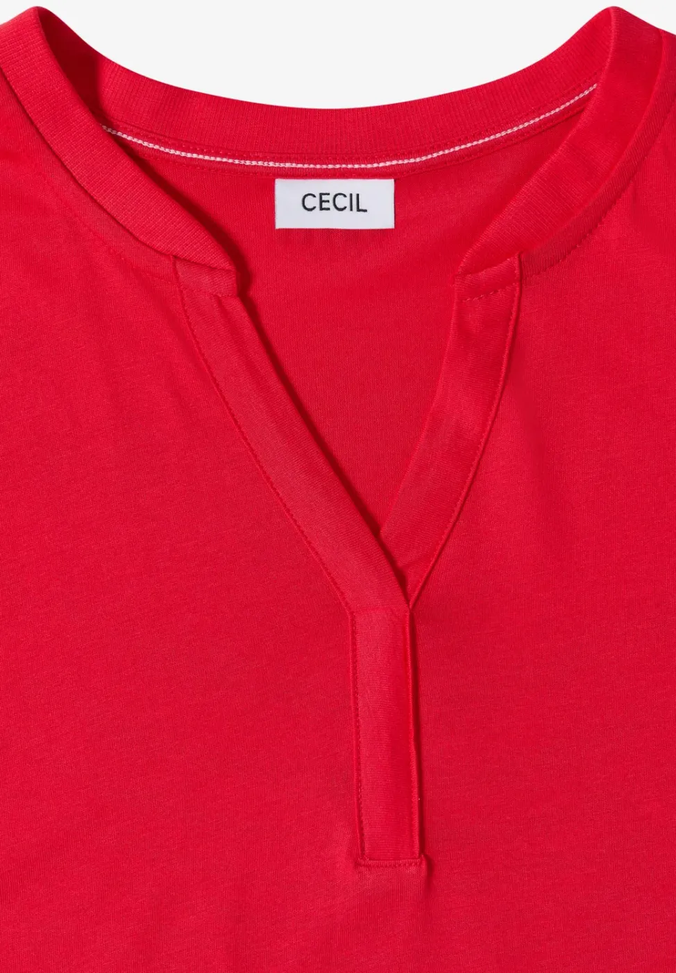 Shirt met tuniek en split aan de hals