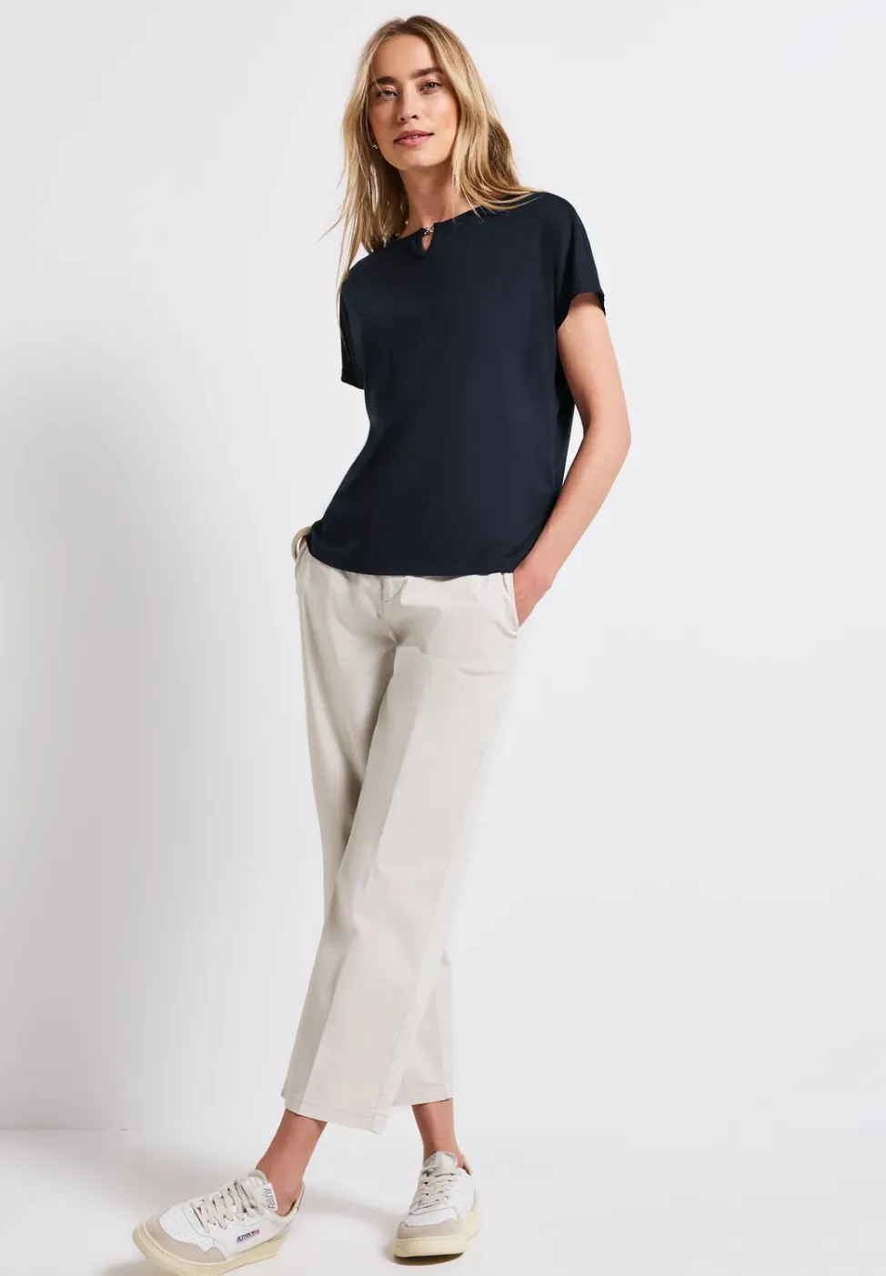 Shirt met uitsnijding