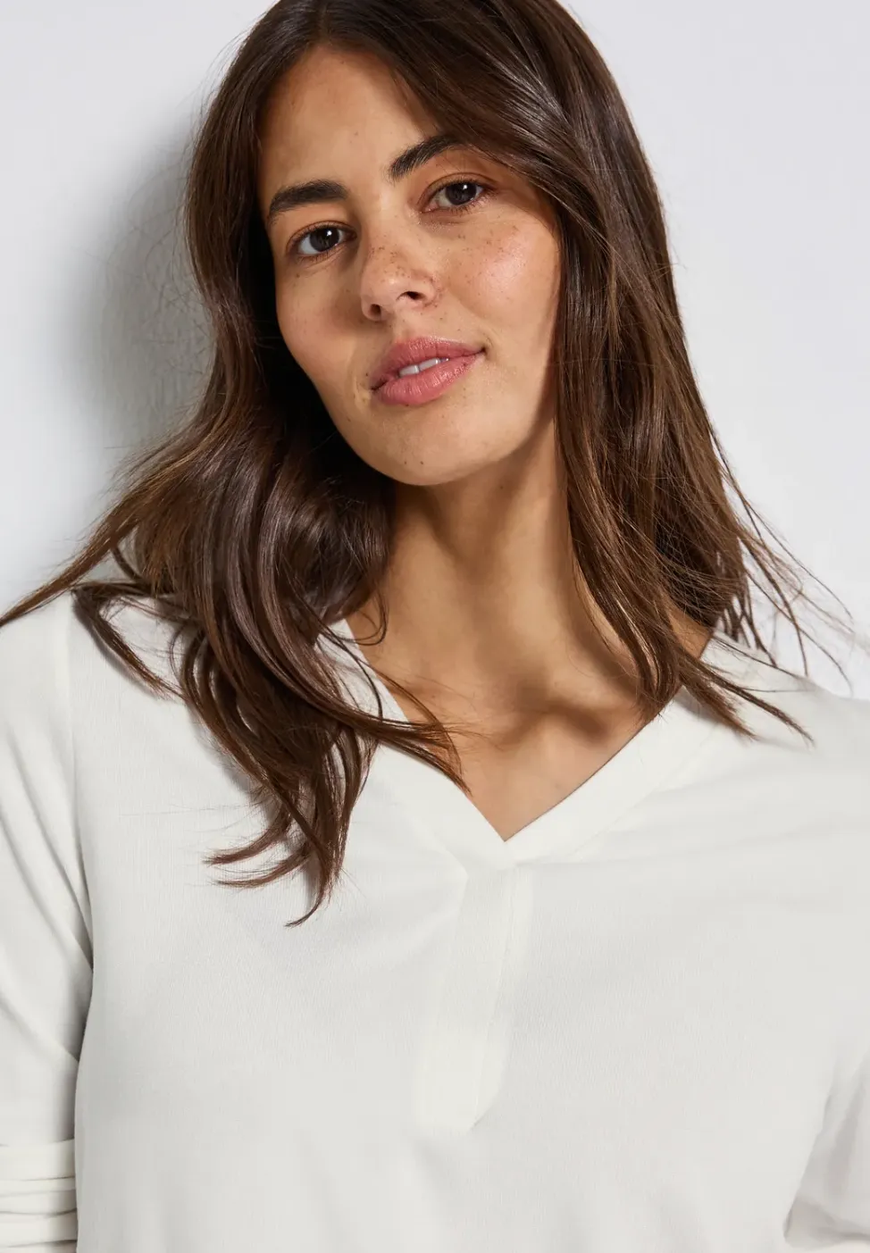 Shirt met V-hals