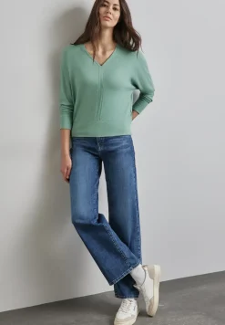 Shirt met V-hals