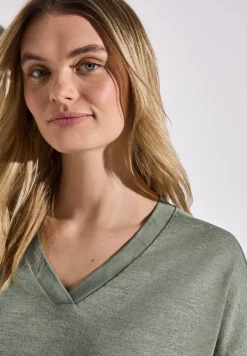 Shirt met V-hals