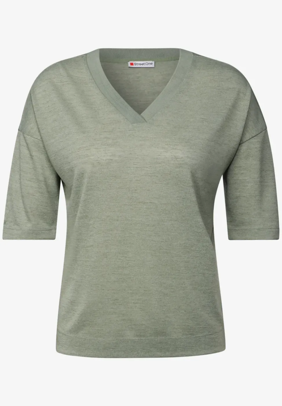Shirt met V-hals