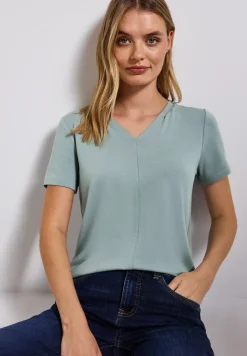 Shirt met V-hals