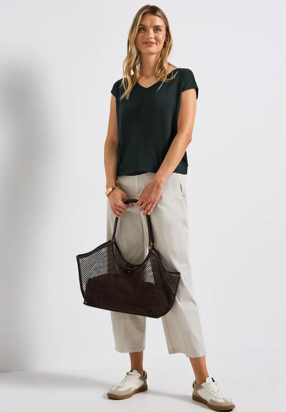 Shirt met V-hals