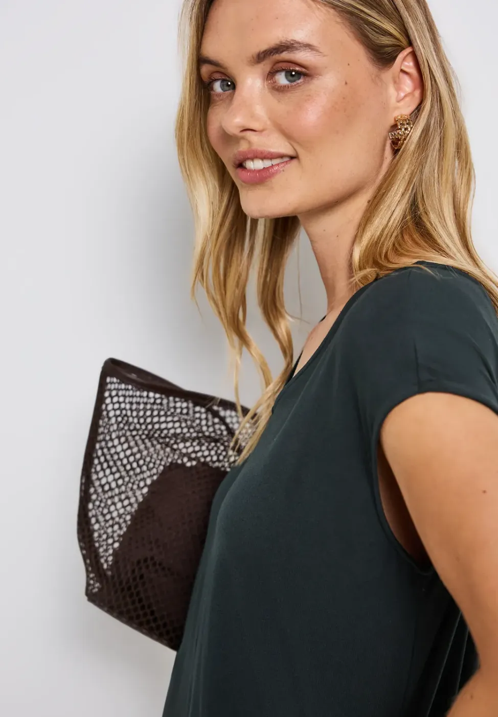 Shirt met V-hals