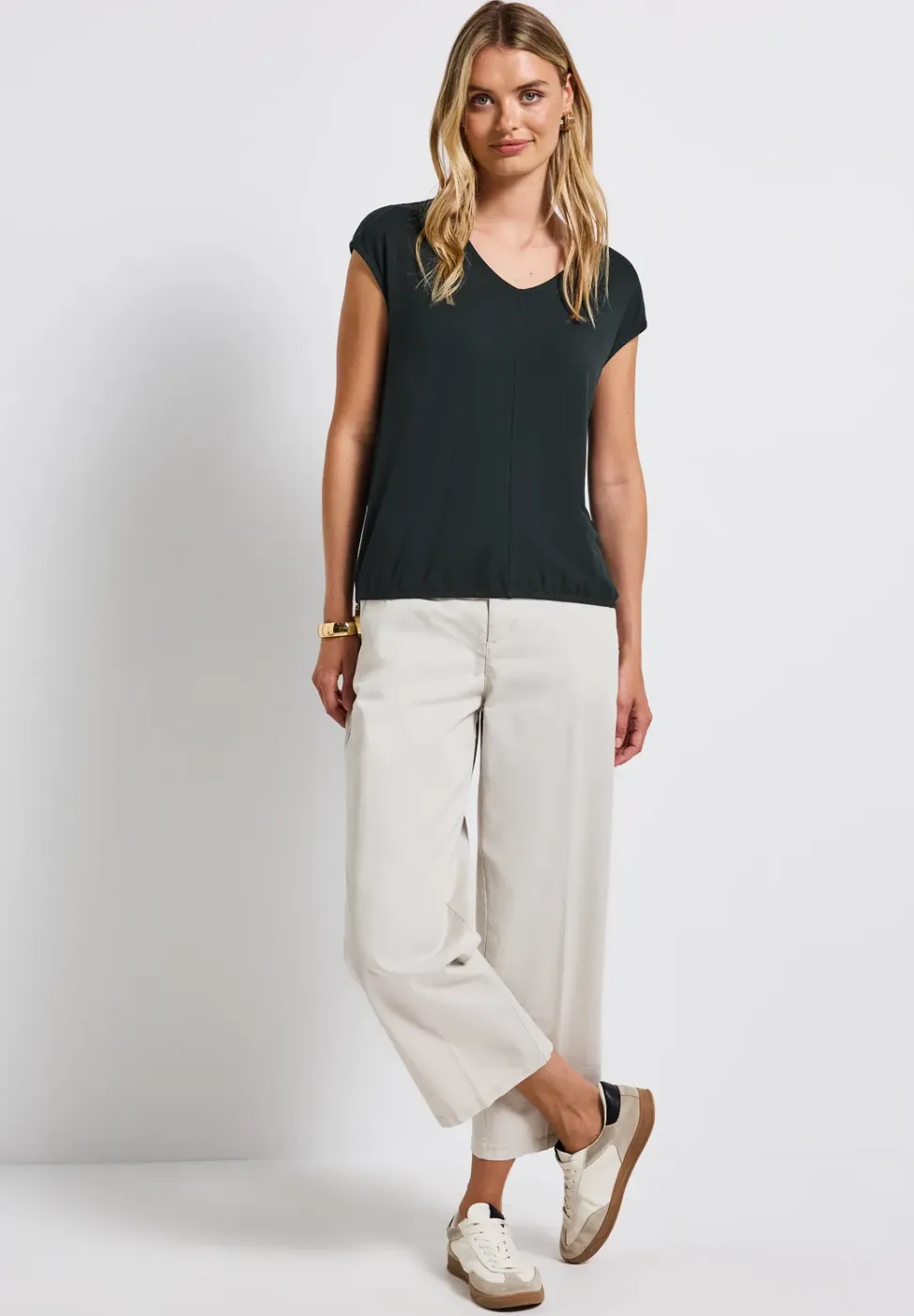 Shirt met V-hals