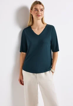 Shirt met V-hals