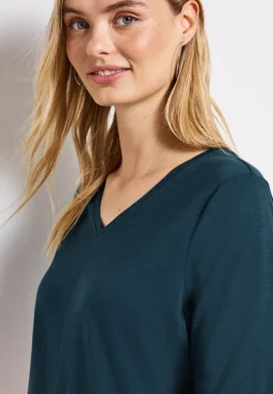 Shirt met V-hals