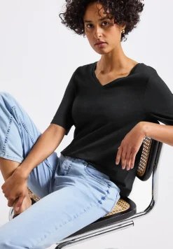 Shirt met V-hals