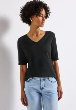 Shirt met V-hals