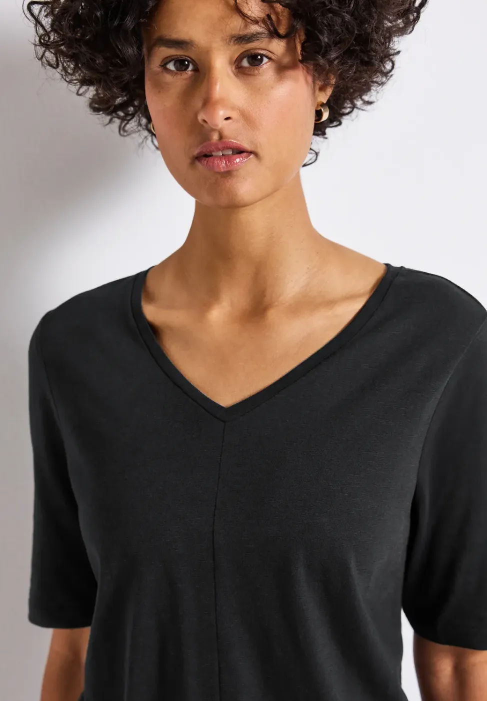 Shirt met V-hals