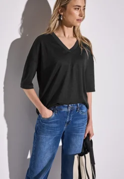 Shirt met V-hals