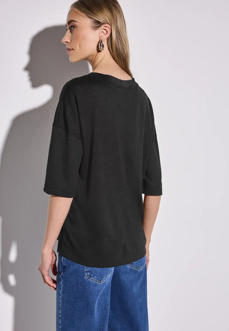 Shirt met V-hals