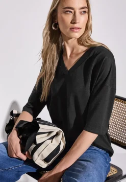 Shirt met V-hals