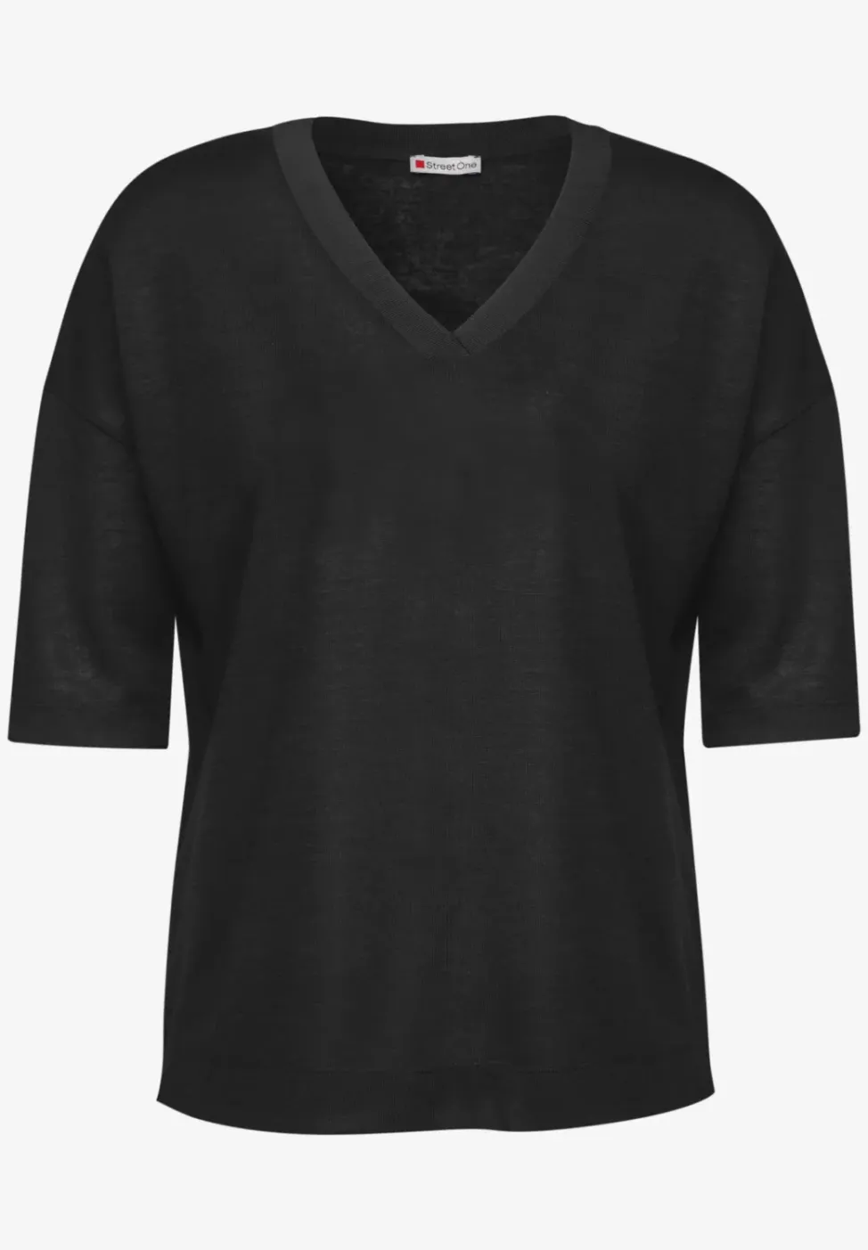 Shirt met V-hals