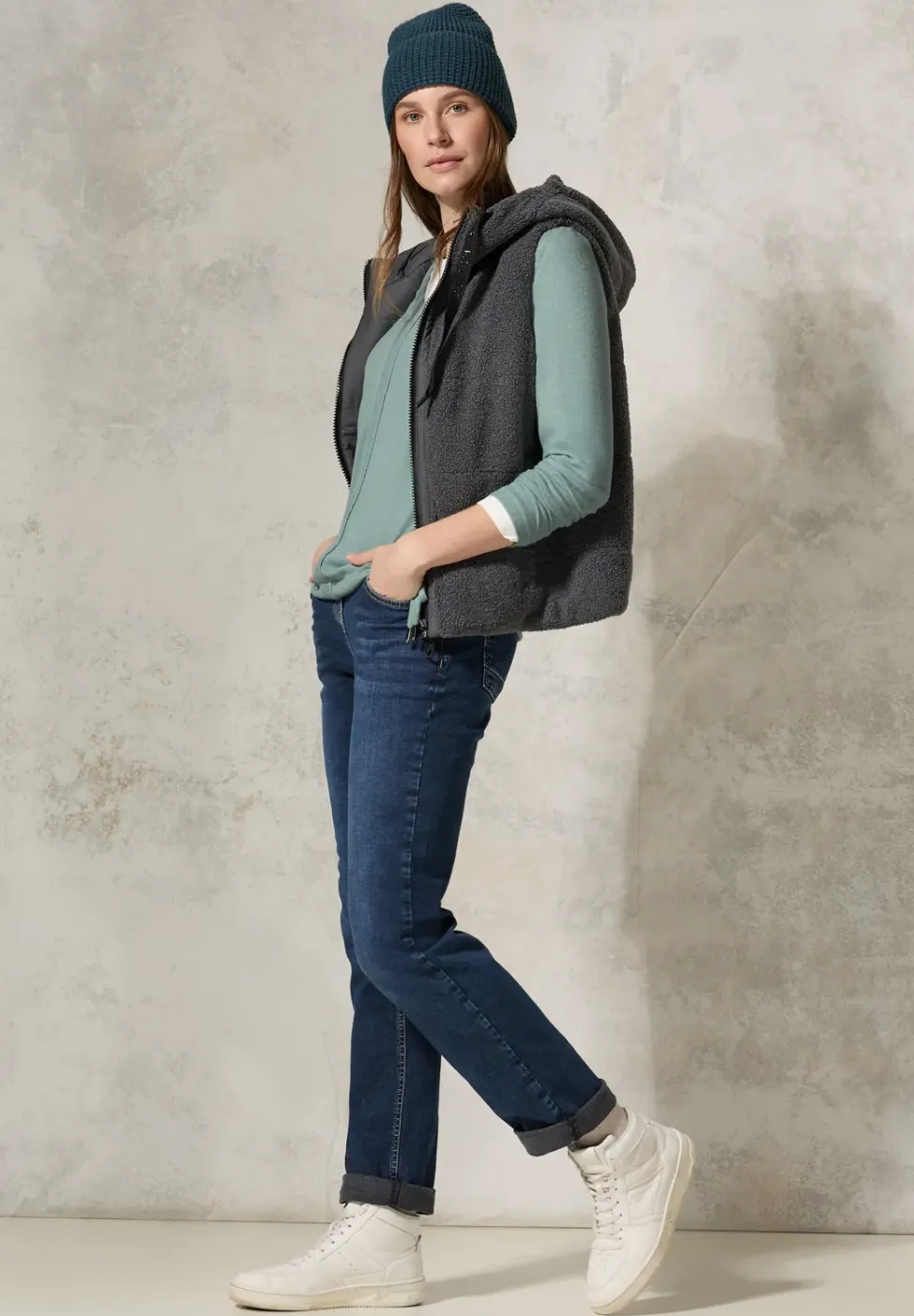 Shirt met V-hals